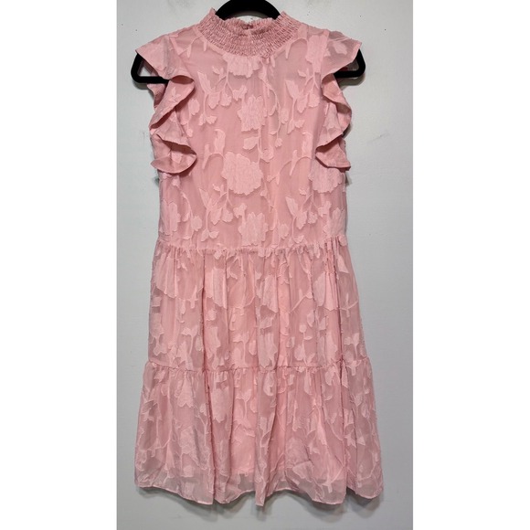 Sam Edelman Dresses & Skirts - NWT Sam Edelman‎ Pink Textured Floral Dress Size 2 Coquette Cottagecore Romantic